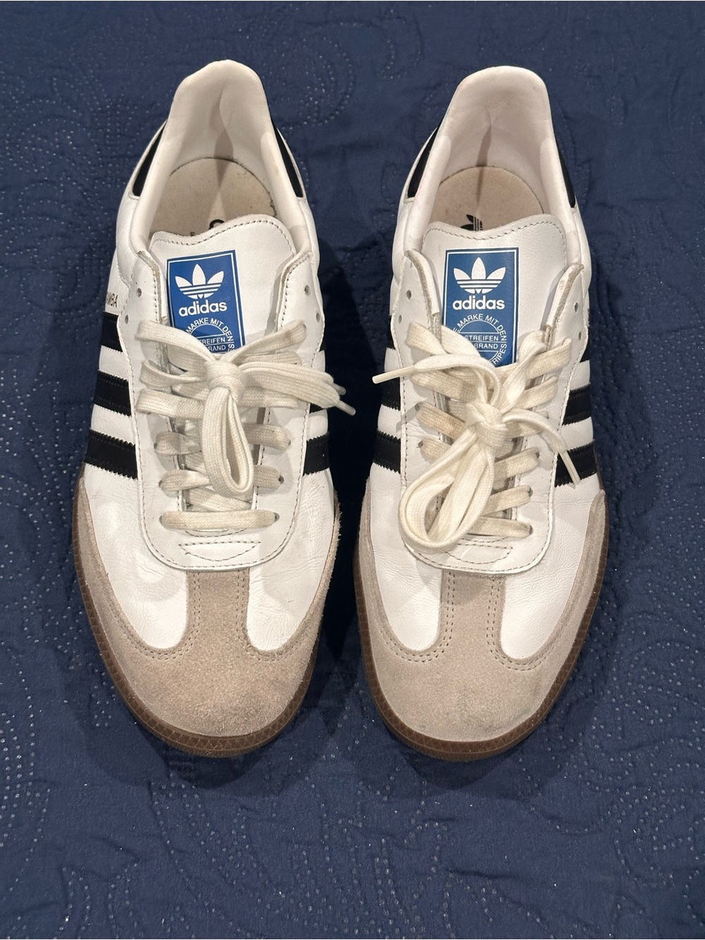 adidas Men’s White, Black & Tan Retro Sneakers